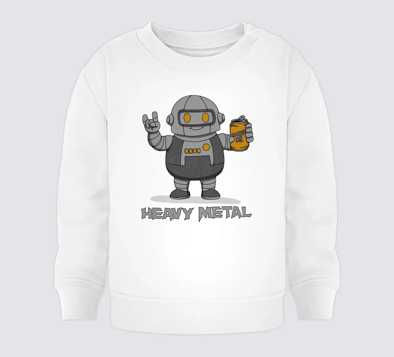 Robot paffuto in metallo pesante felpa neonato da Loobs