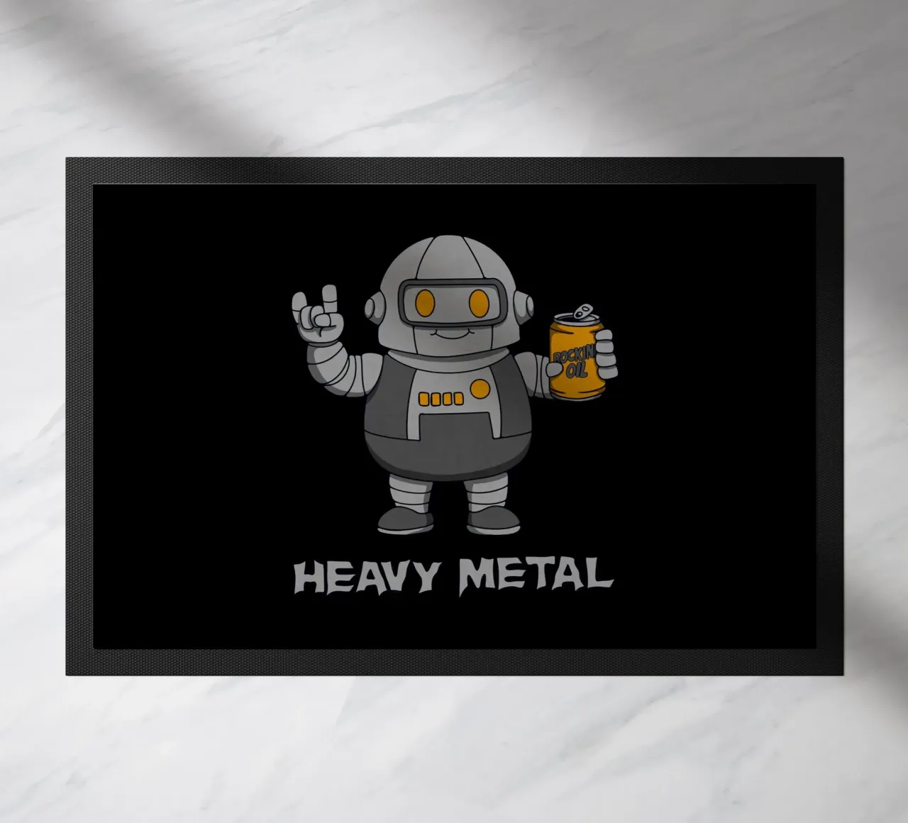 Robot paffuto in metallo pesante zerbino da Loobs