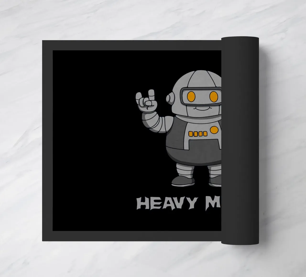 Robot paffuto in metallo pesante zerbino da Loobs