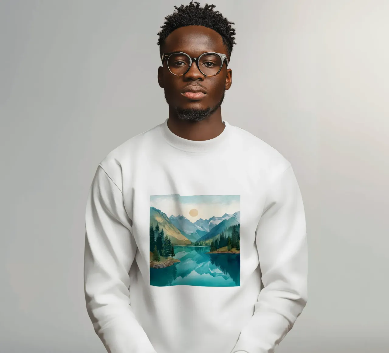 Serene Alpine Lake Reflection felpa da Dune