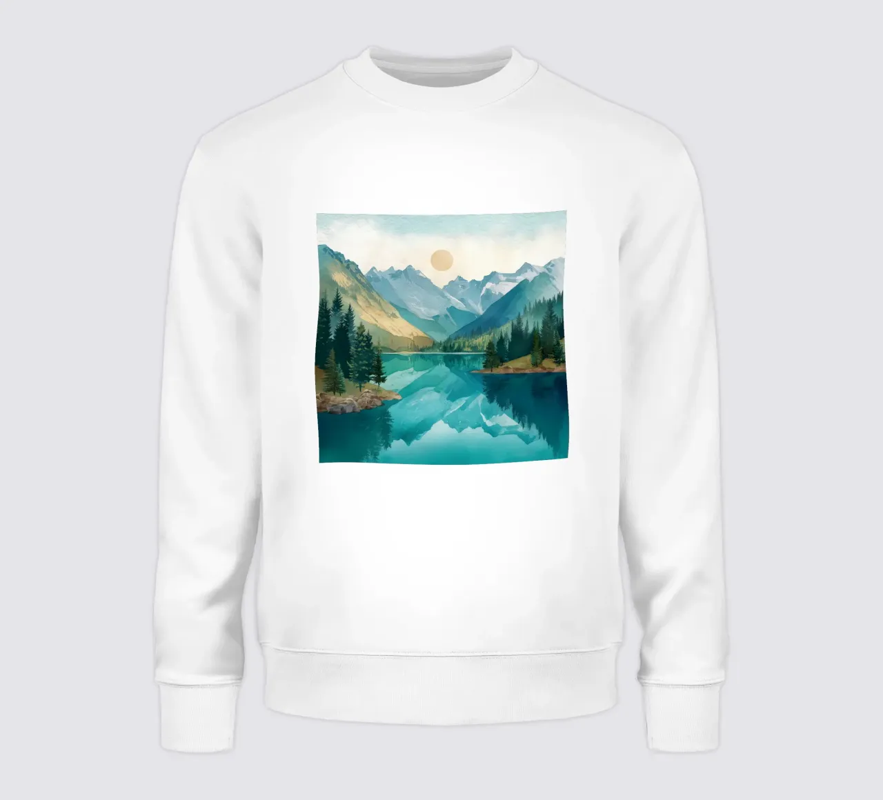 Serene Alpine Lake Reflection felpa da Dune