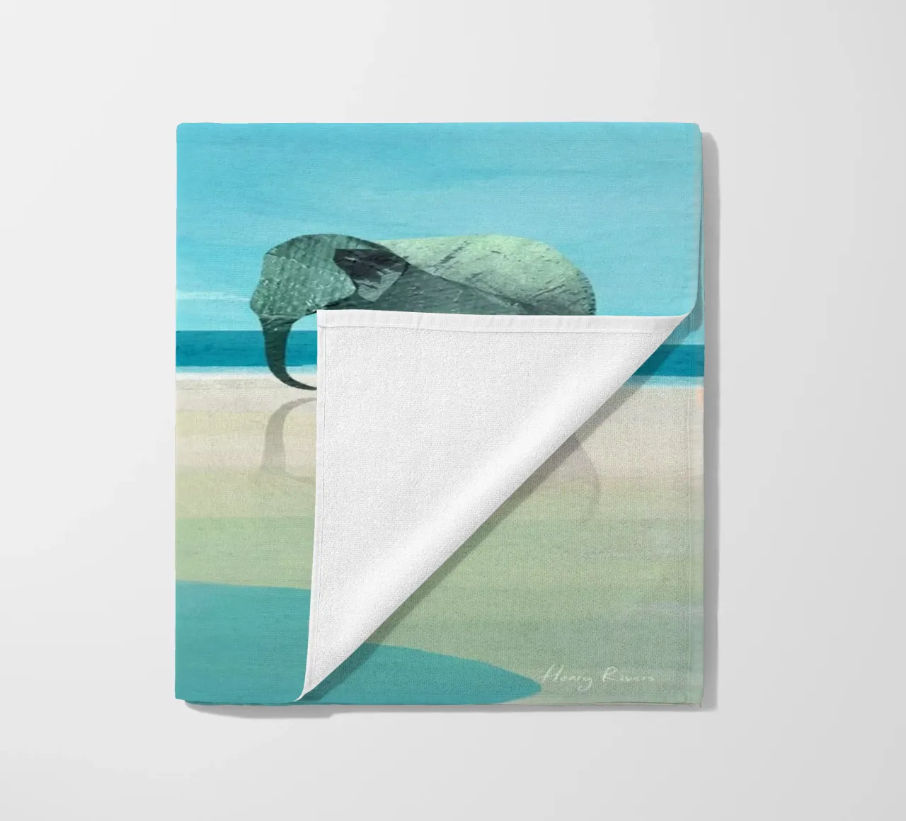 La ragazza e l'elefante telo mare da Henry Rivers