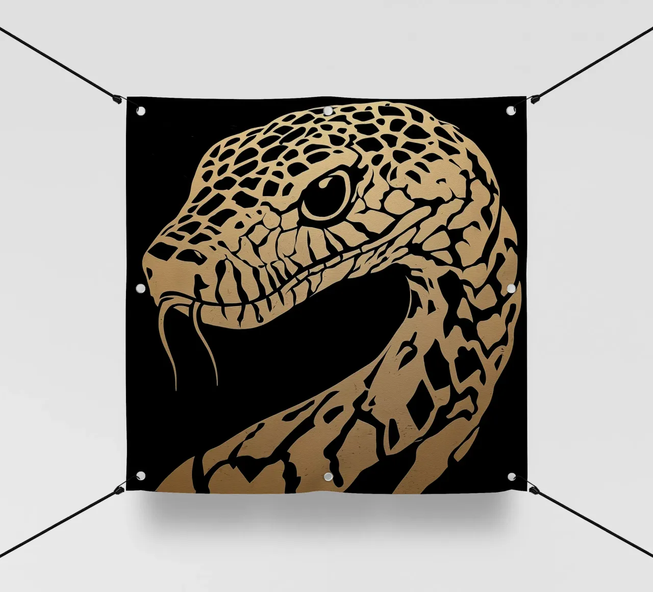 Design a serpente dorato telo in pvc da Autofocus