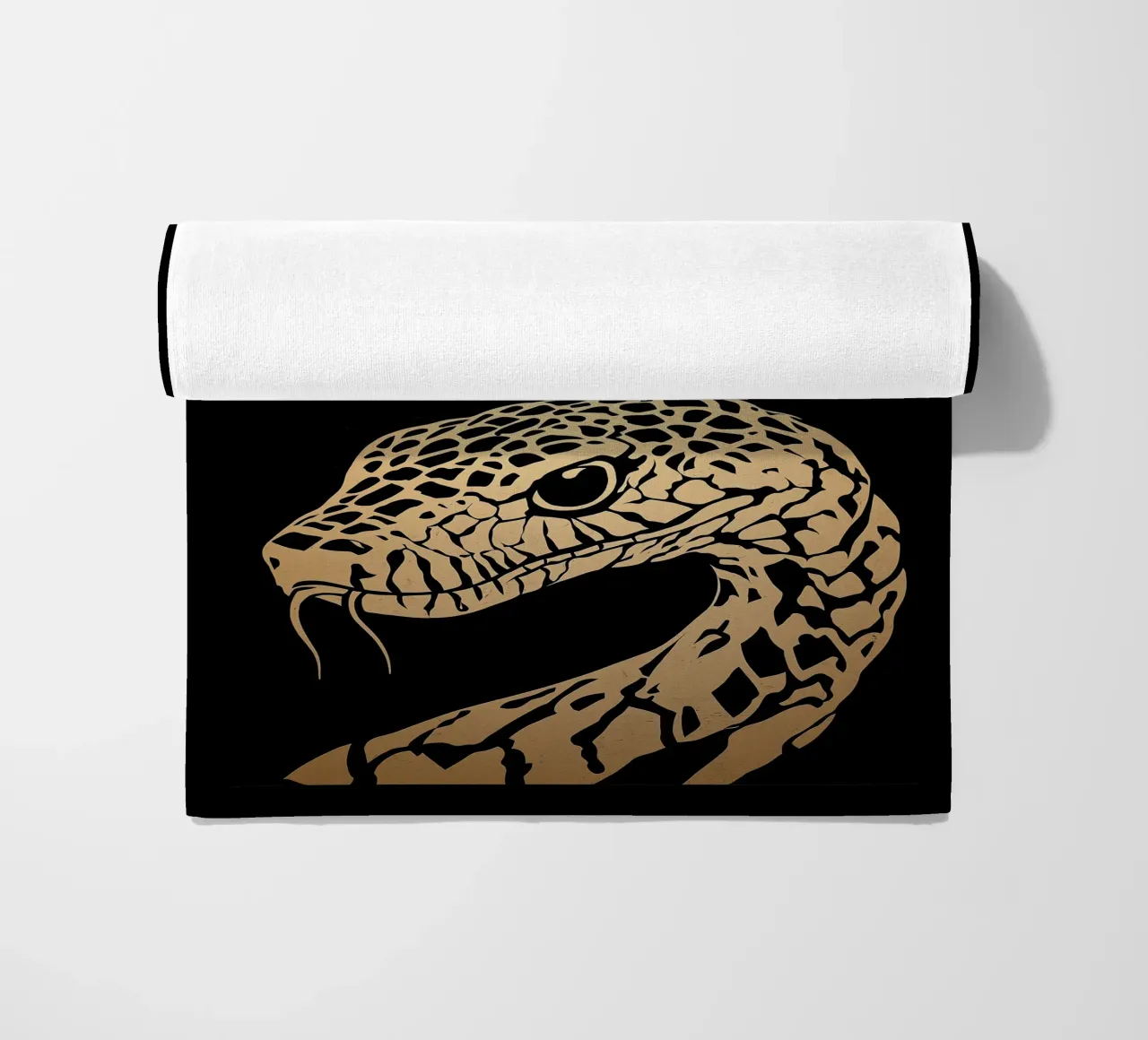 Design a serpente dorato telo mare da Autofocus
