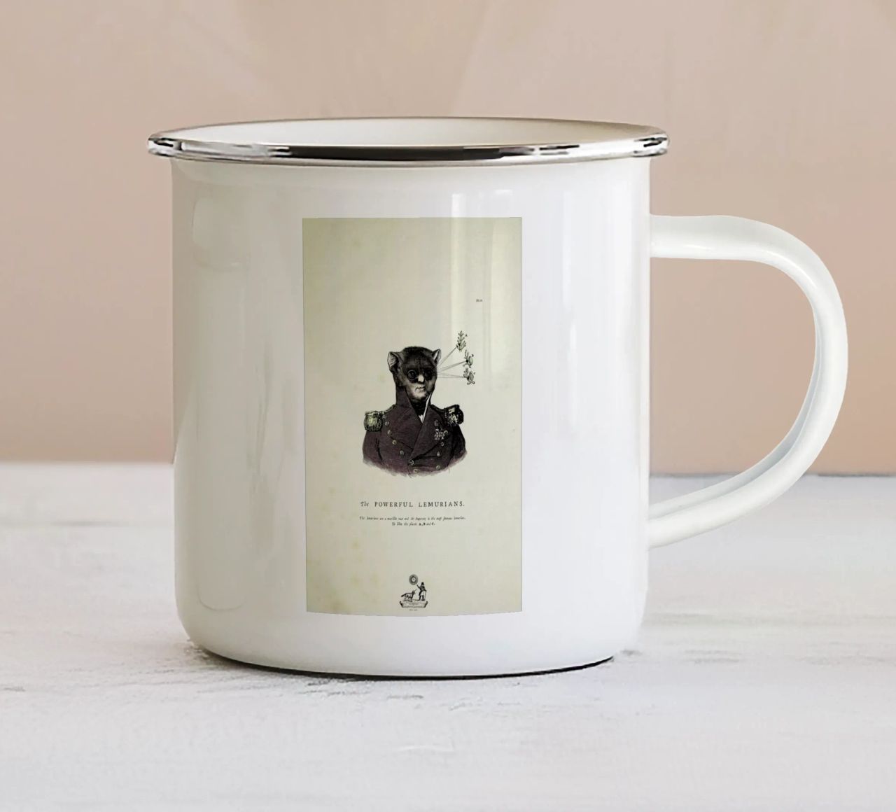 The powerful lemurians tazza in smalto da Matteo Morelli