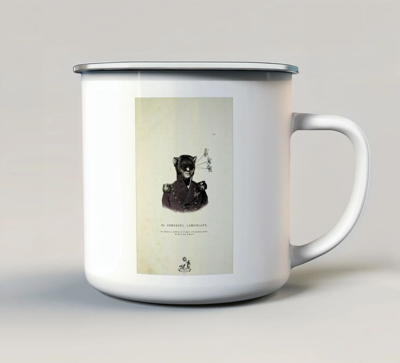 The powerful lemurians tazza in smalto da Matteo Morelli