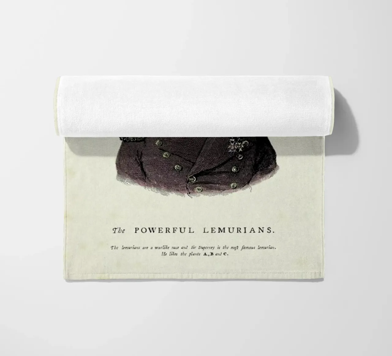 The powerful lemurians beach towel by Matteo Morelli