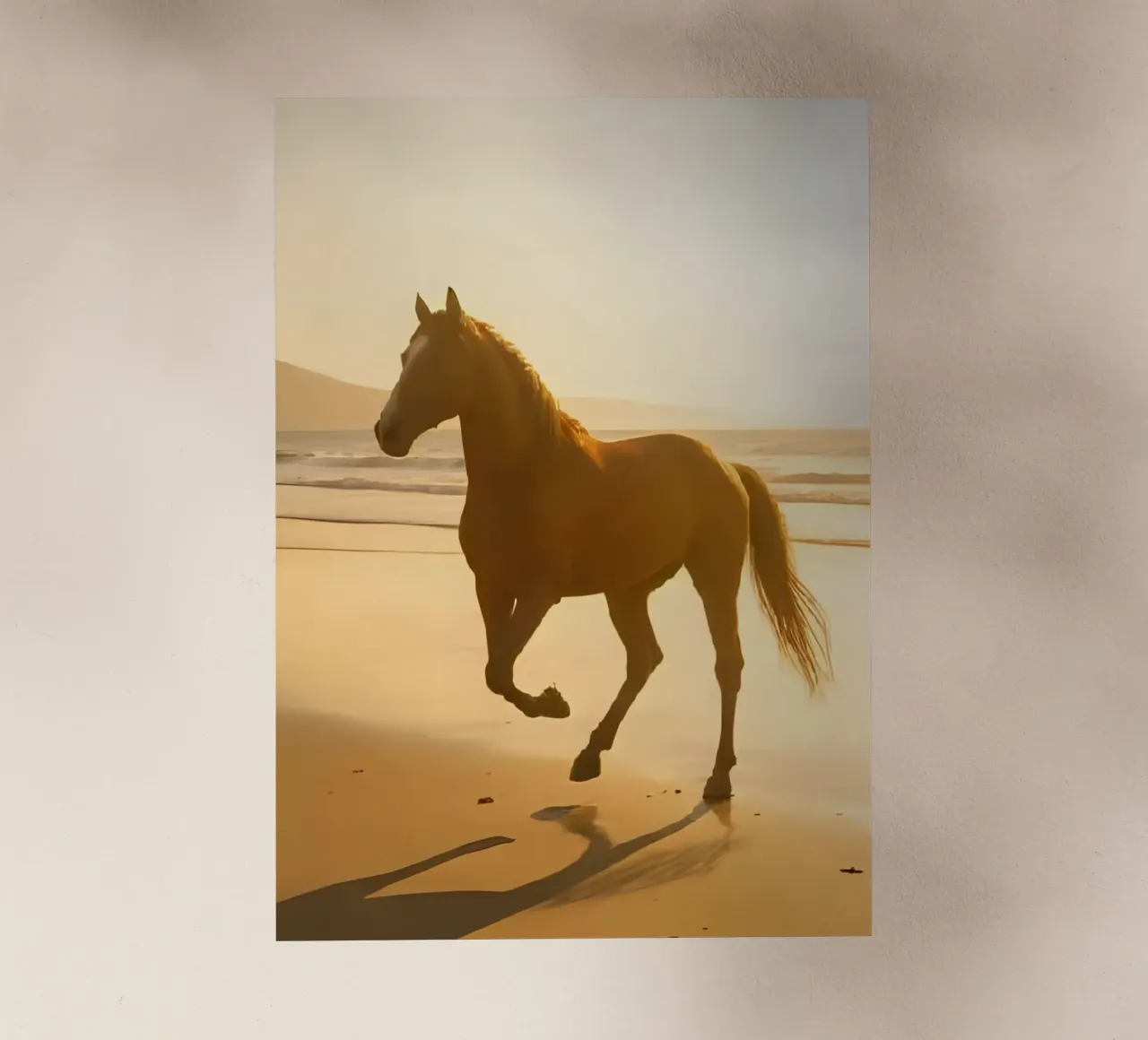 Pferd am Strand pellicola backlit da Poster Dreams