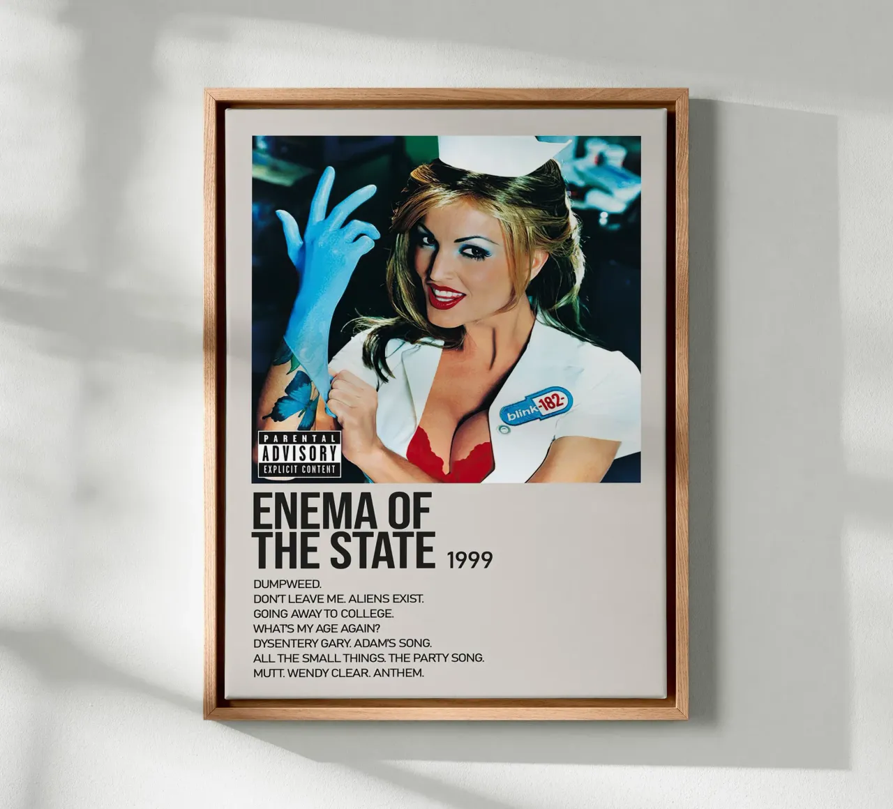 Blink 182 Enema Of The State Tracklists tela da Linda Tobrut