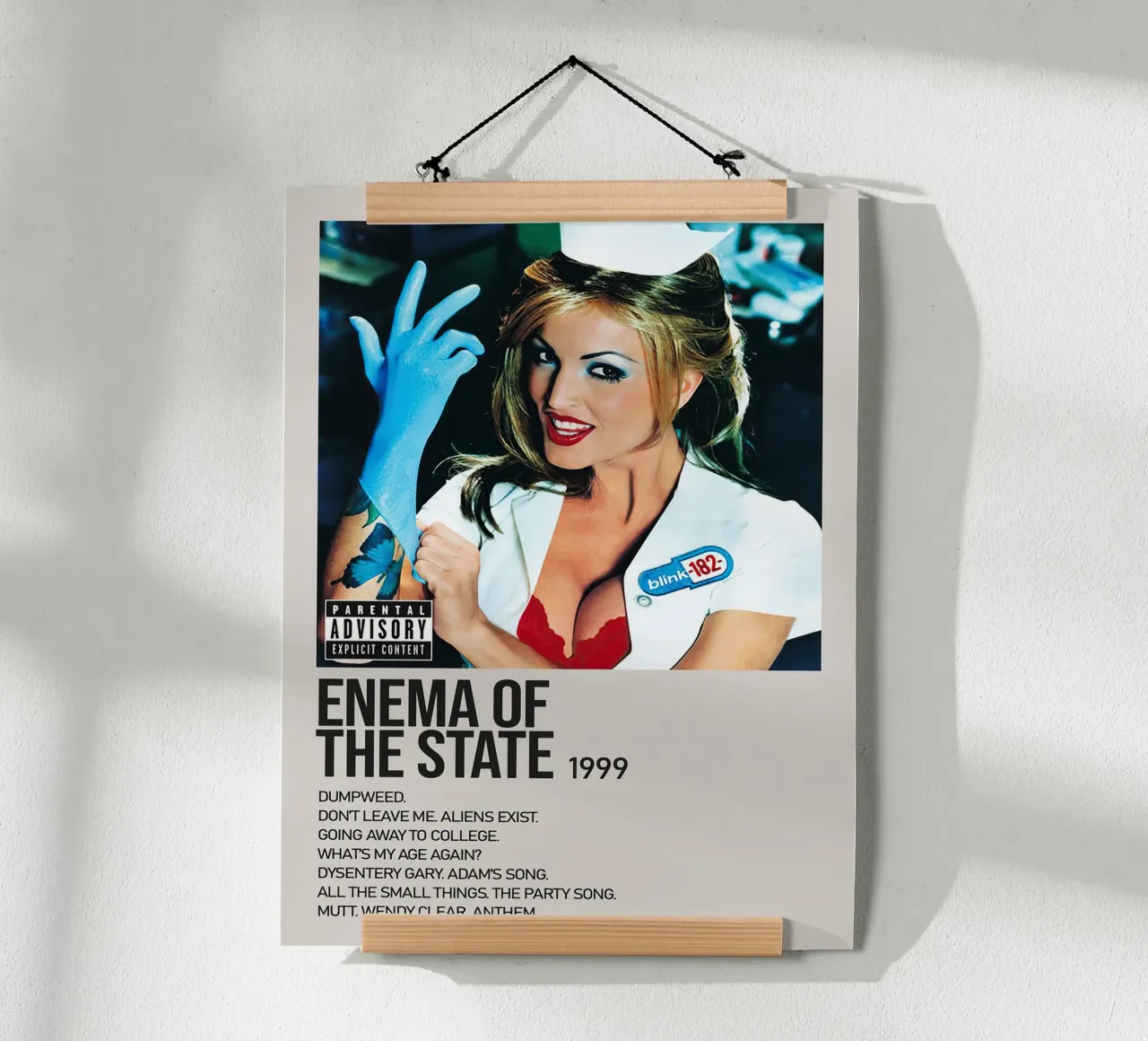 Blink 182 Enema Of The State Tracklists poster da Linda Tobrut