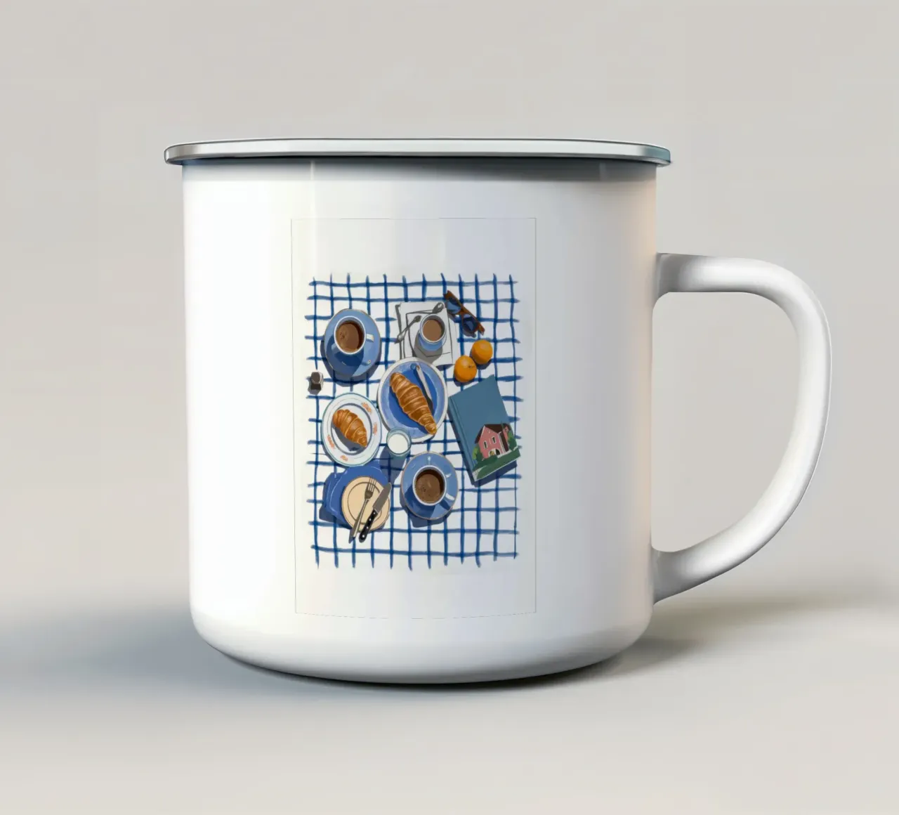 Fresco pasto mattutino tazza in smalto da Sky Velour