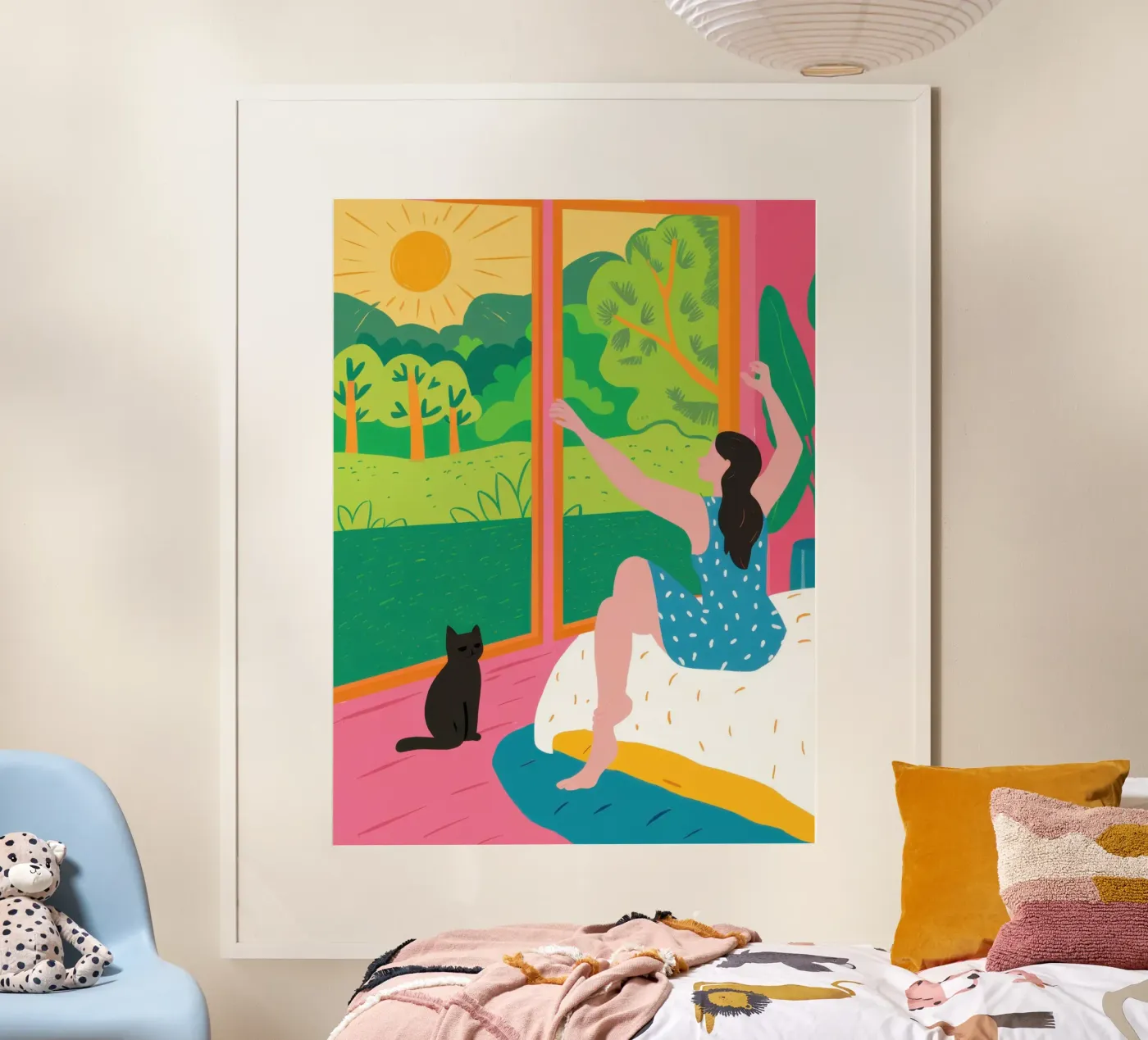 Verdant Windowscape Contemplation poster by Sky Velour