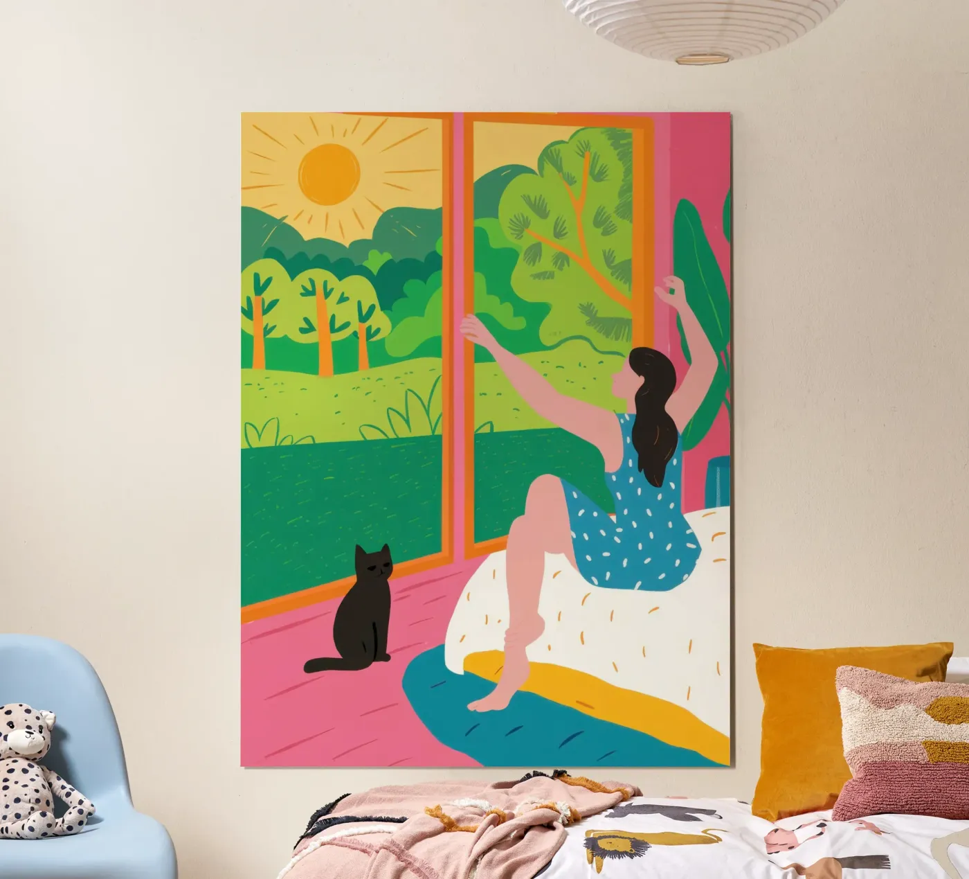 Verdant Windowscape Contemplation poster by Sky Velour