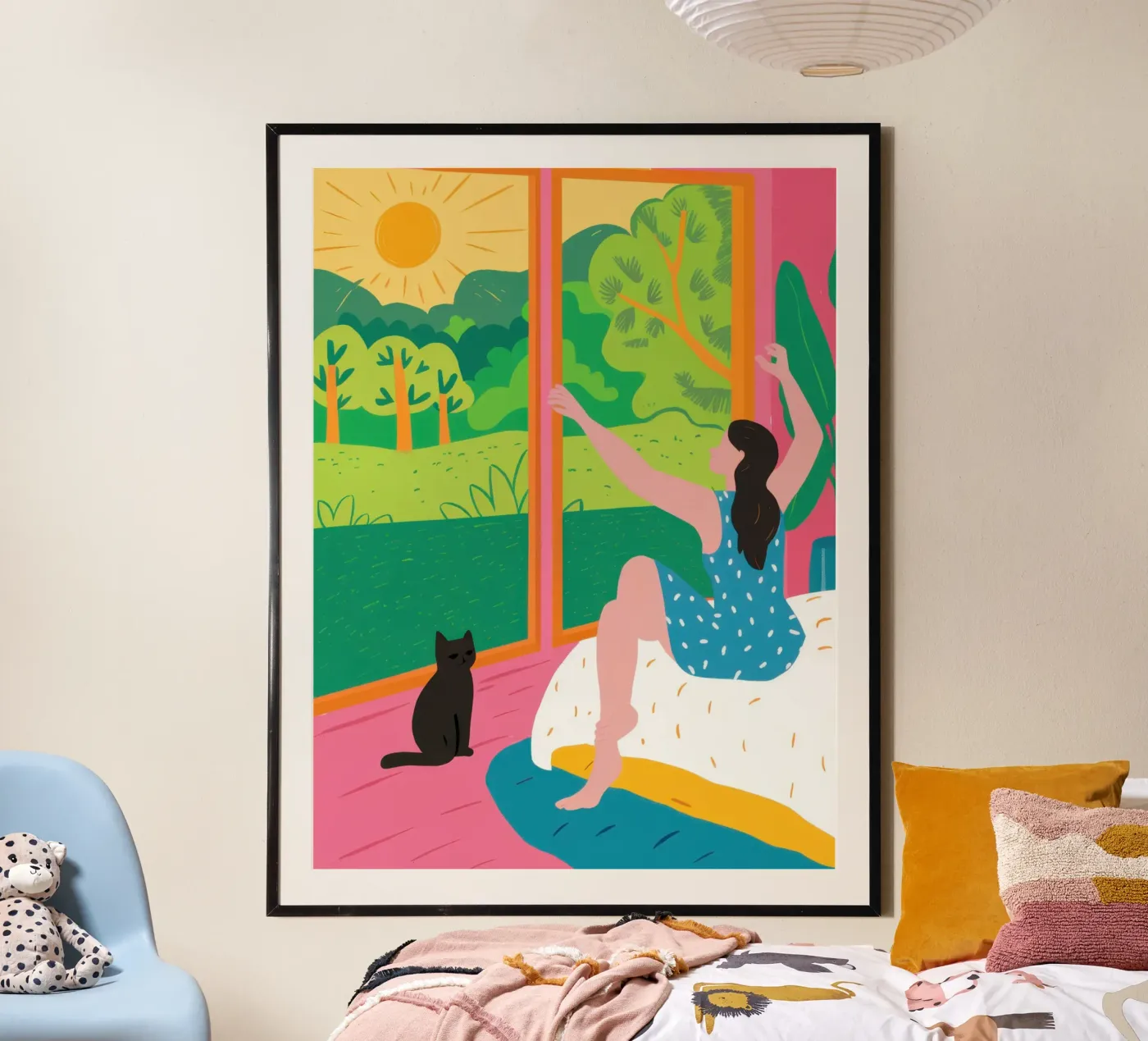 Verdant Windowscape Contemplation poster by Sky Velour