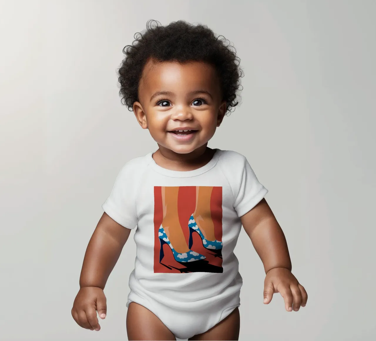 Un pas en avant céleste body bébé de Sky Velour