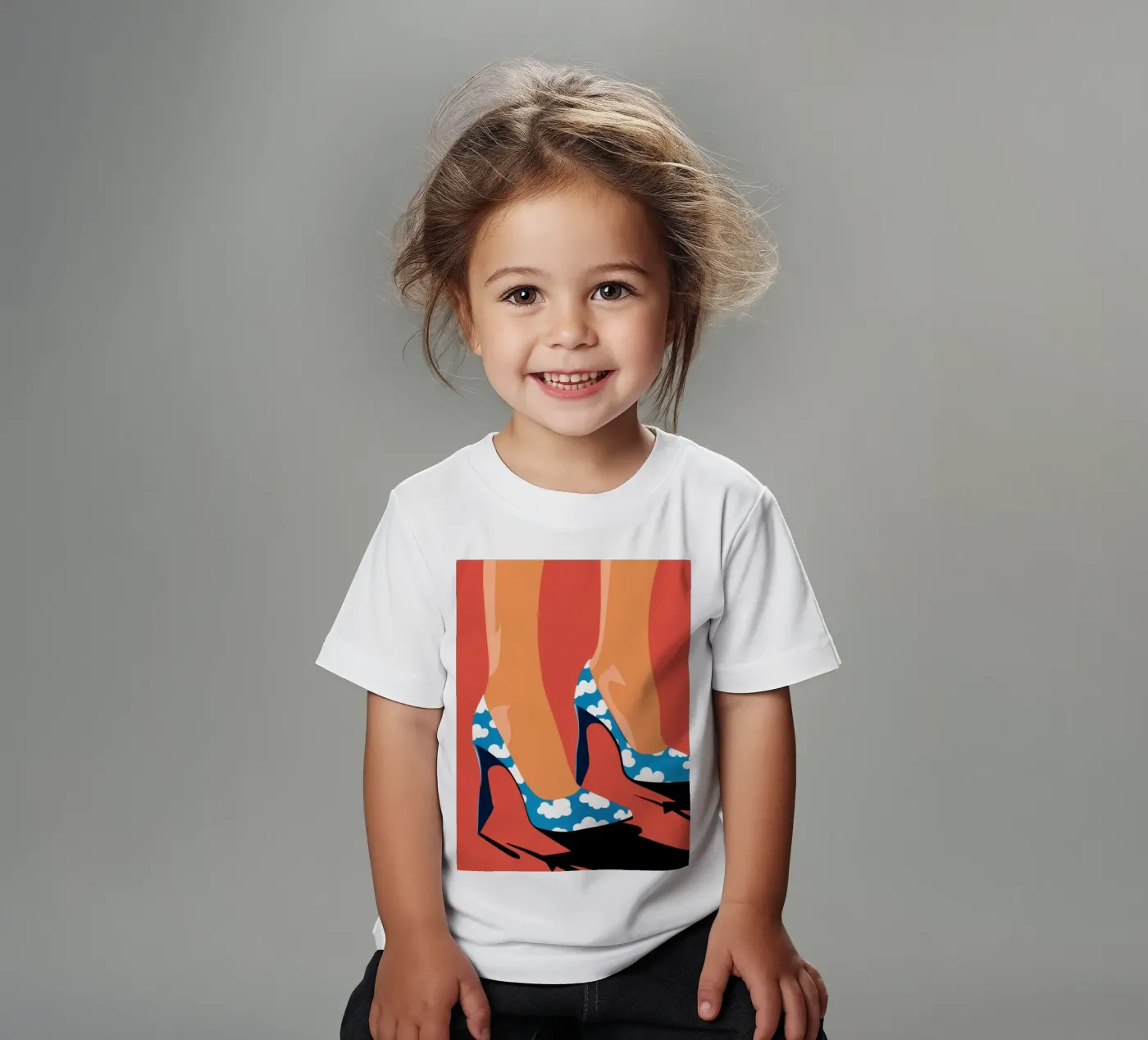 Passo avanti celeste t-shirt bambini da Sky Velour
