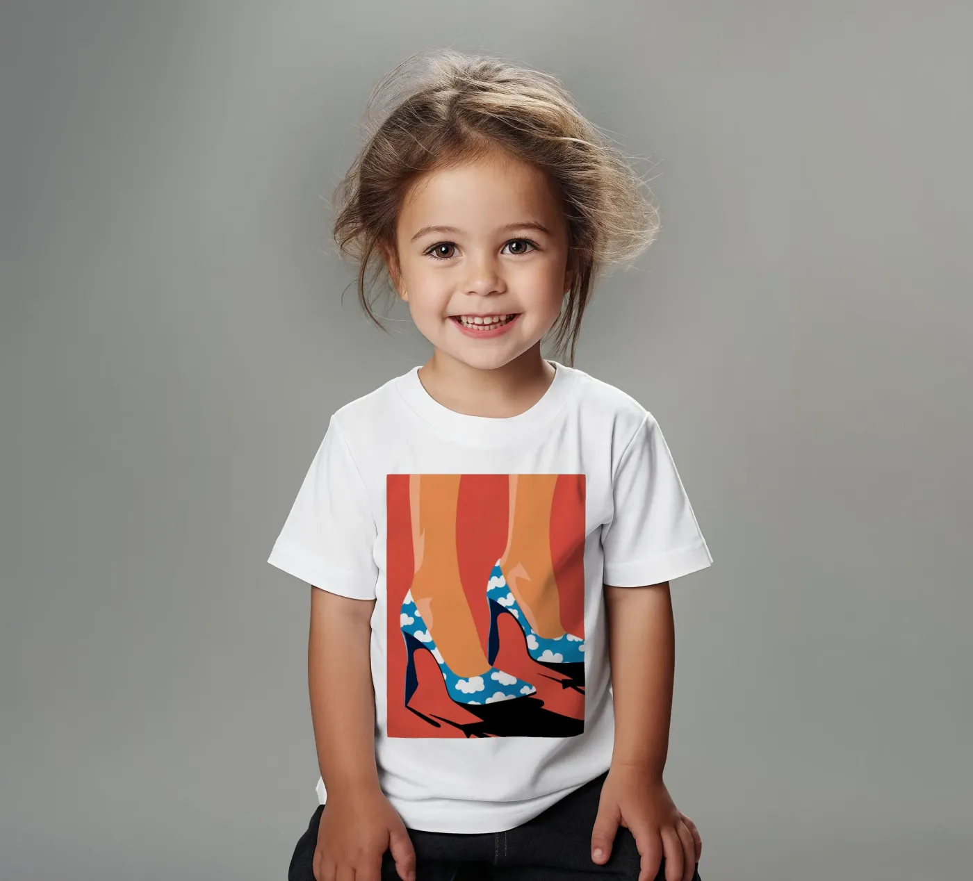 Passo avanti celeste t-shirt bambini da Sky Velour