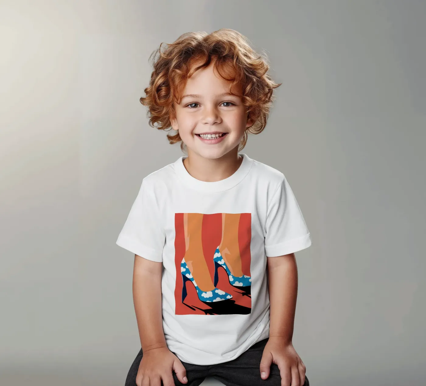 Passo avanti celeste t-shirt bambini da Sky Velour