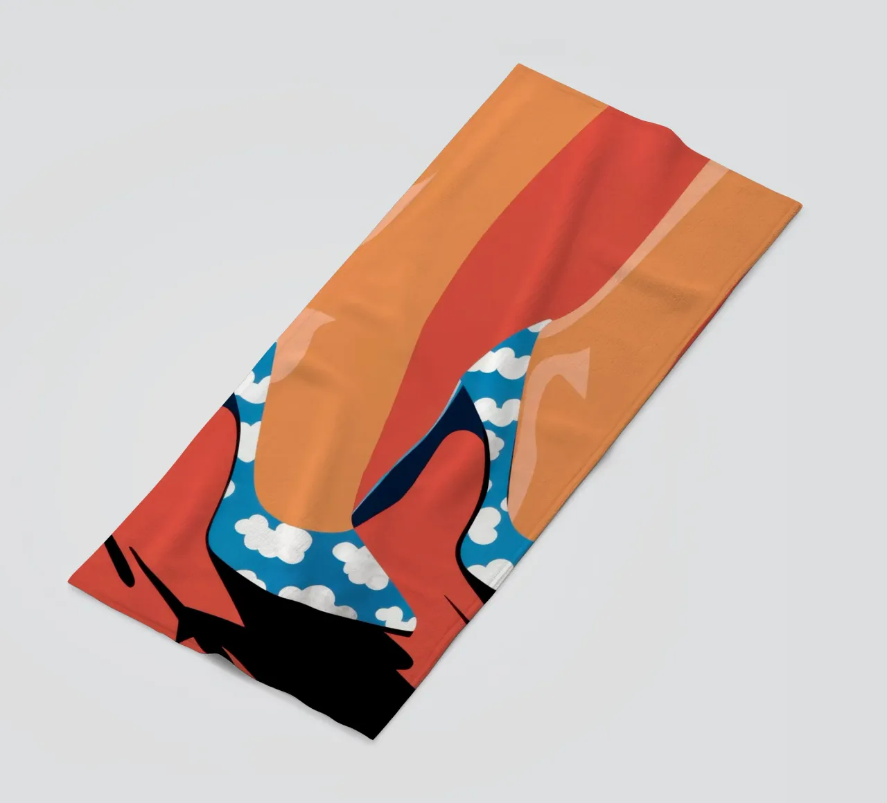 Hemelse stap voorwaarts strandhanddoek van Sky Velour