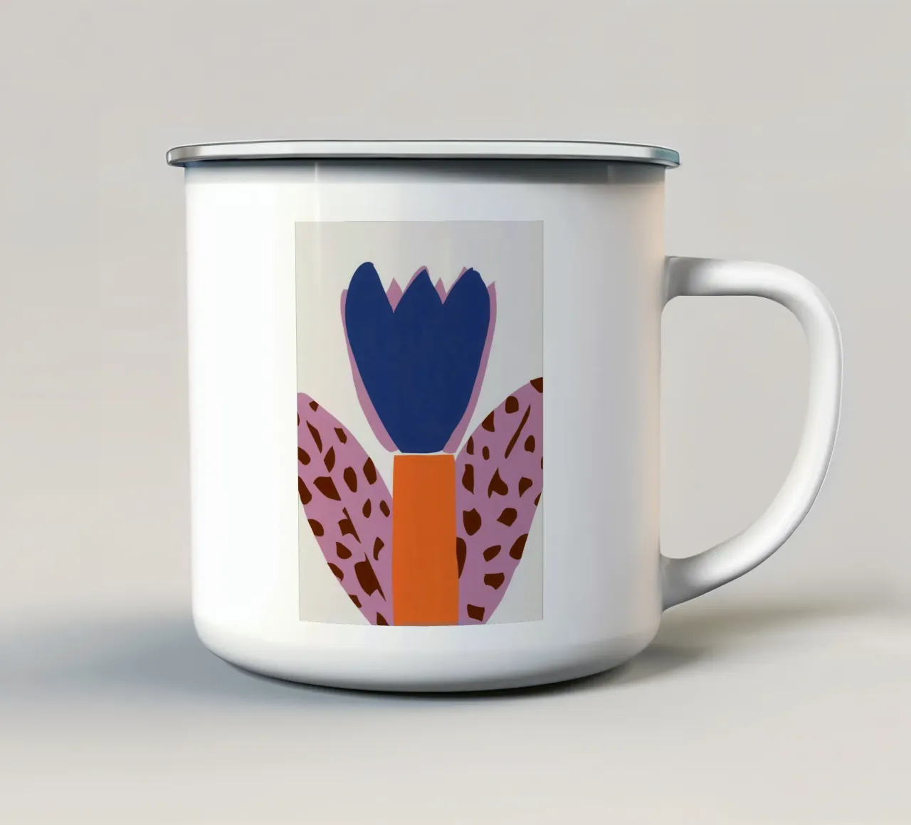 Forma floreale audace tazza in smalto da Sky Velour