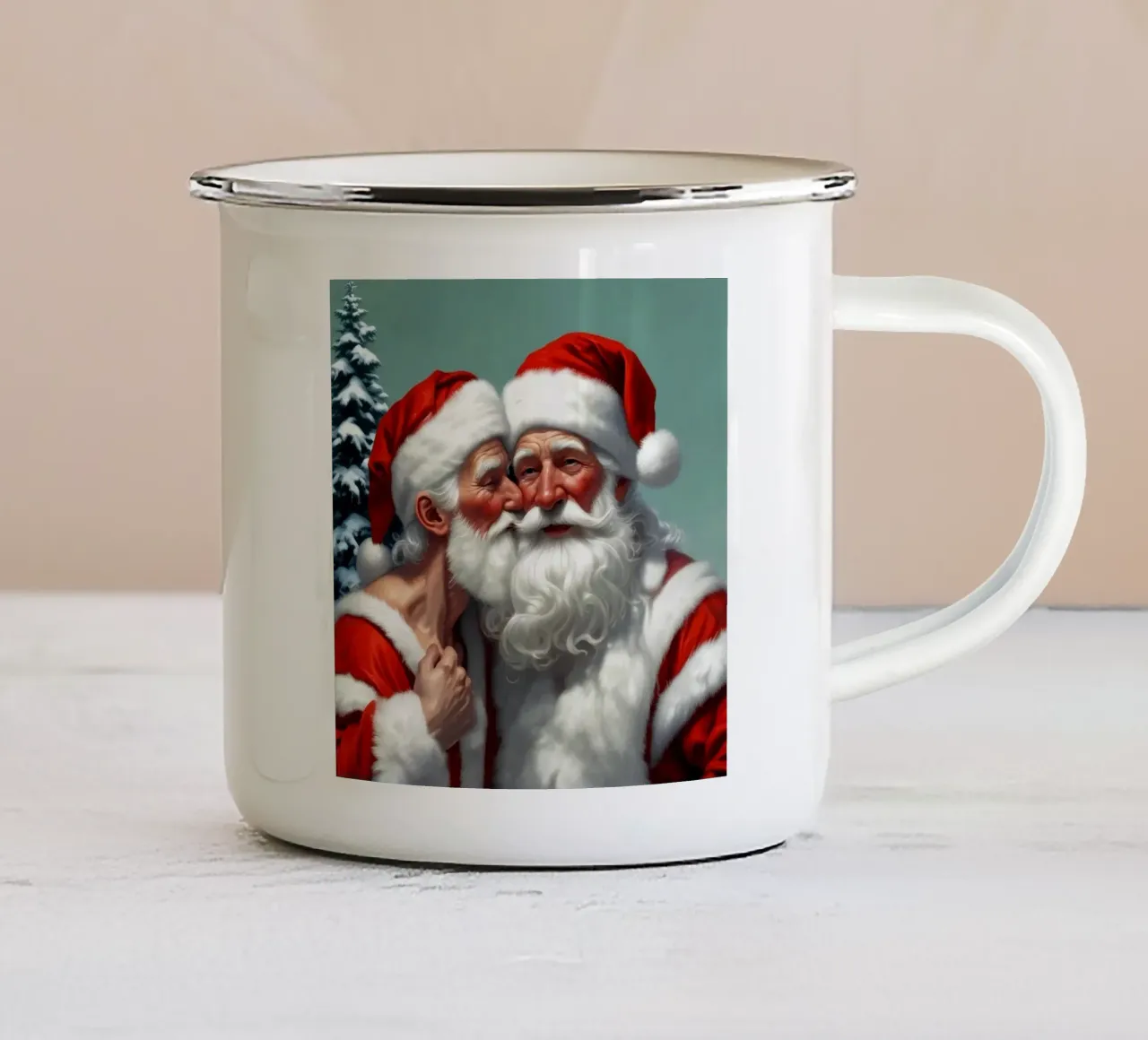 Due Claus tazza in smalto da Piccola Serenata