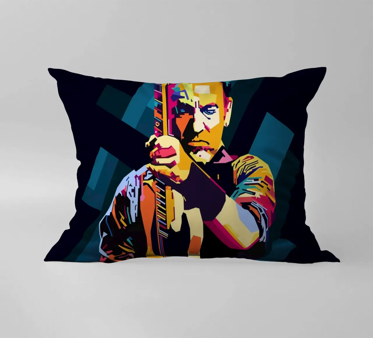 Bruce Springsteen WPAP Popart decorative cushion by KP Artwork