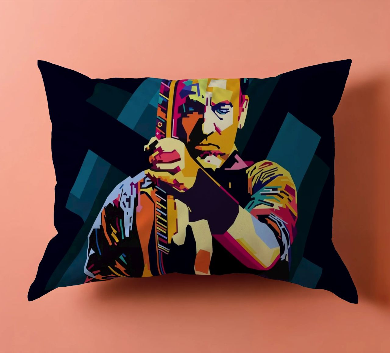 Bruce Springsteen WPAP Popart cuscino da KP Artwork