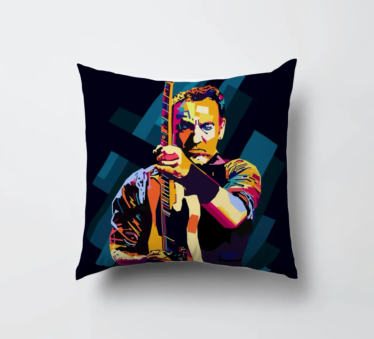 Bruce Springsteen WPAP Popart decorative cushion by KP Artwork