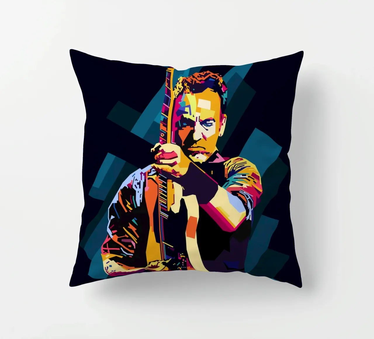 Bruce Springsteen WPAP Popart decorative cushion by KP Artwork