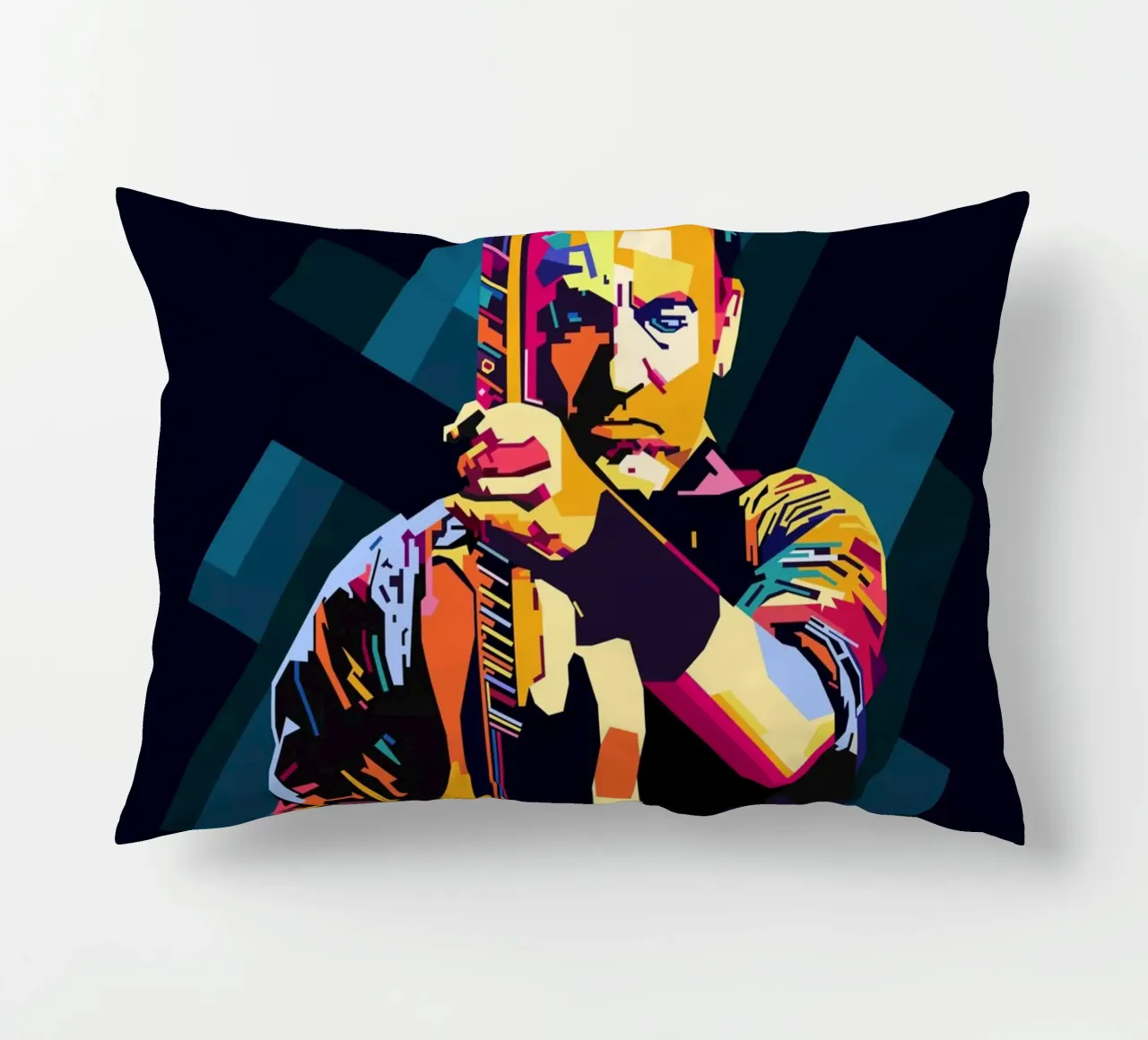 Bruce Springsteen WPAP Popart decorative cushion by KP Artwork