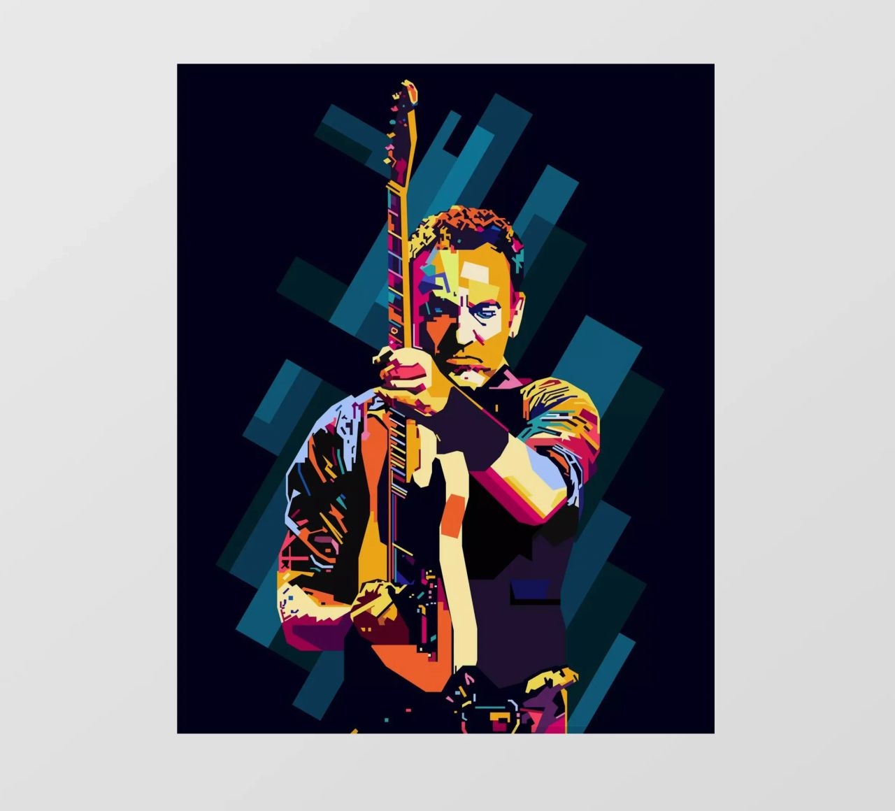 Bruce Springsteen WPAP Popart telo in pvc da KP Artwork