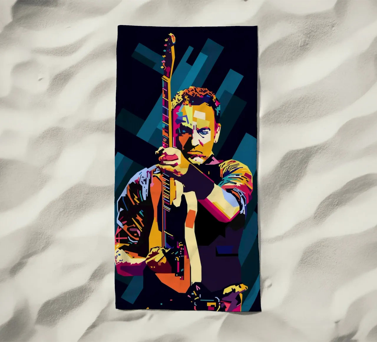 Bruce Springsteen WPAP Popart toalla de playa de KP Artwork