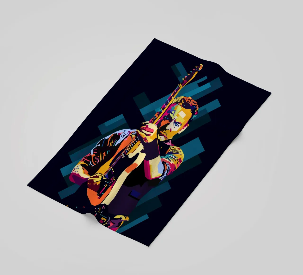 Bruce Springsteen WPAP Popart toalla de playa de KP Artwork