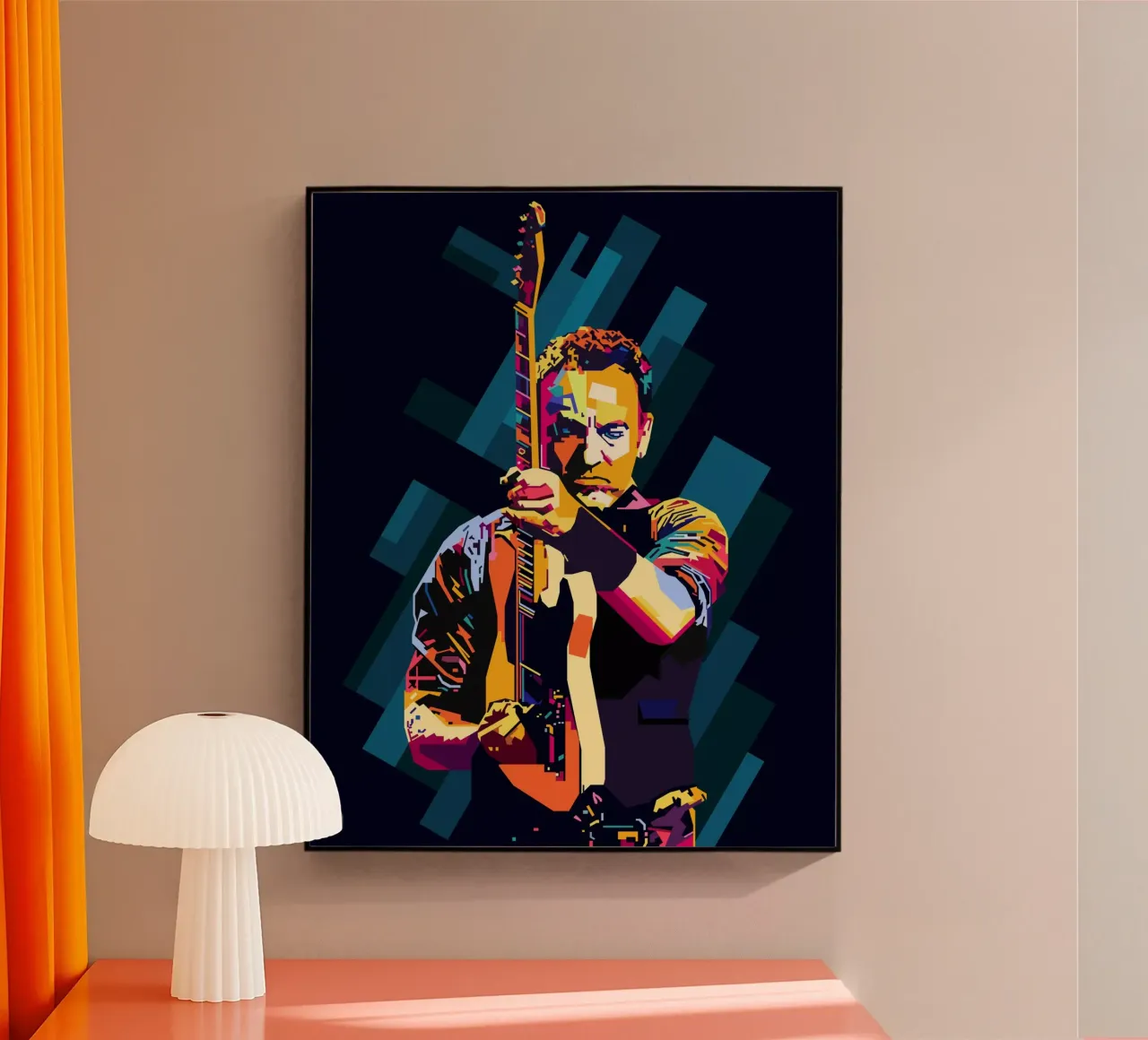 Bruce Springsteen WPAP Popart metacrilato de KP Artwork