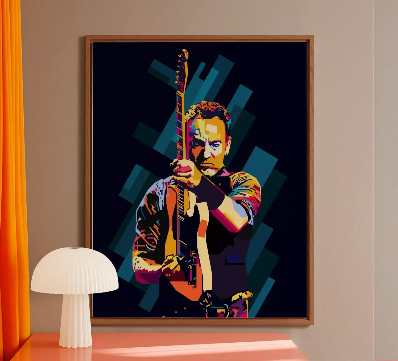 Bruce Springsteen WPAP Popart alluminio dibond da KP Artwork
