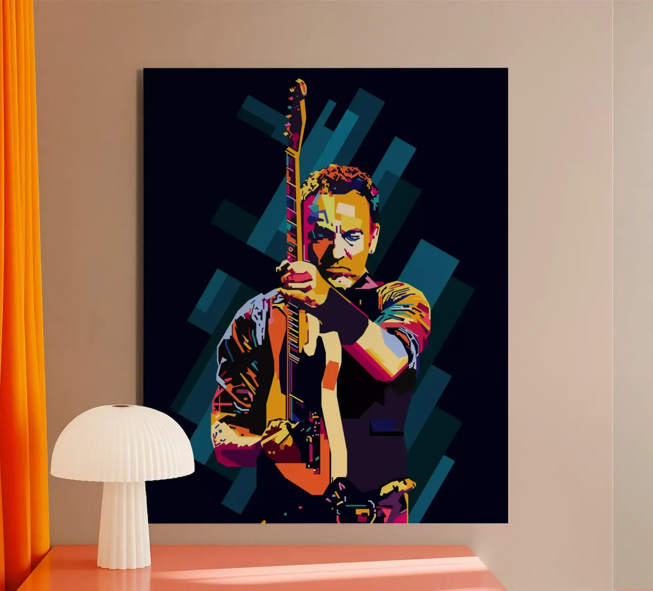 Bruce Springsteen WPAP Popart alluminio dibond da KP Artwork