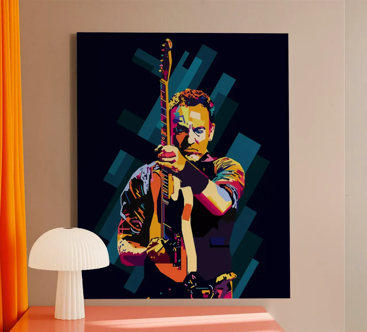 Bruce Springsteen WPAP Popart tela da KP Artwork