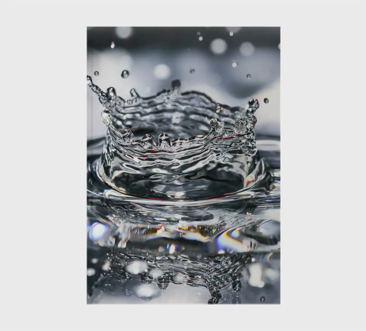 A single, fine drop notebook by Romy Mueller Waterworld