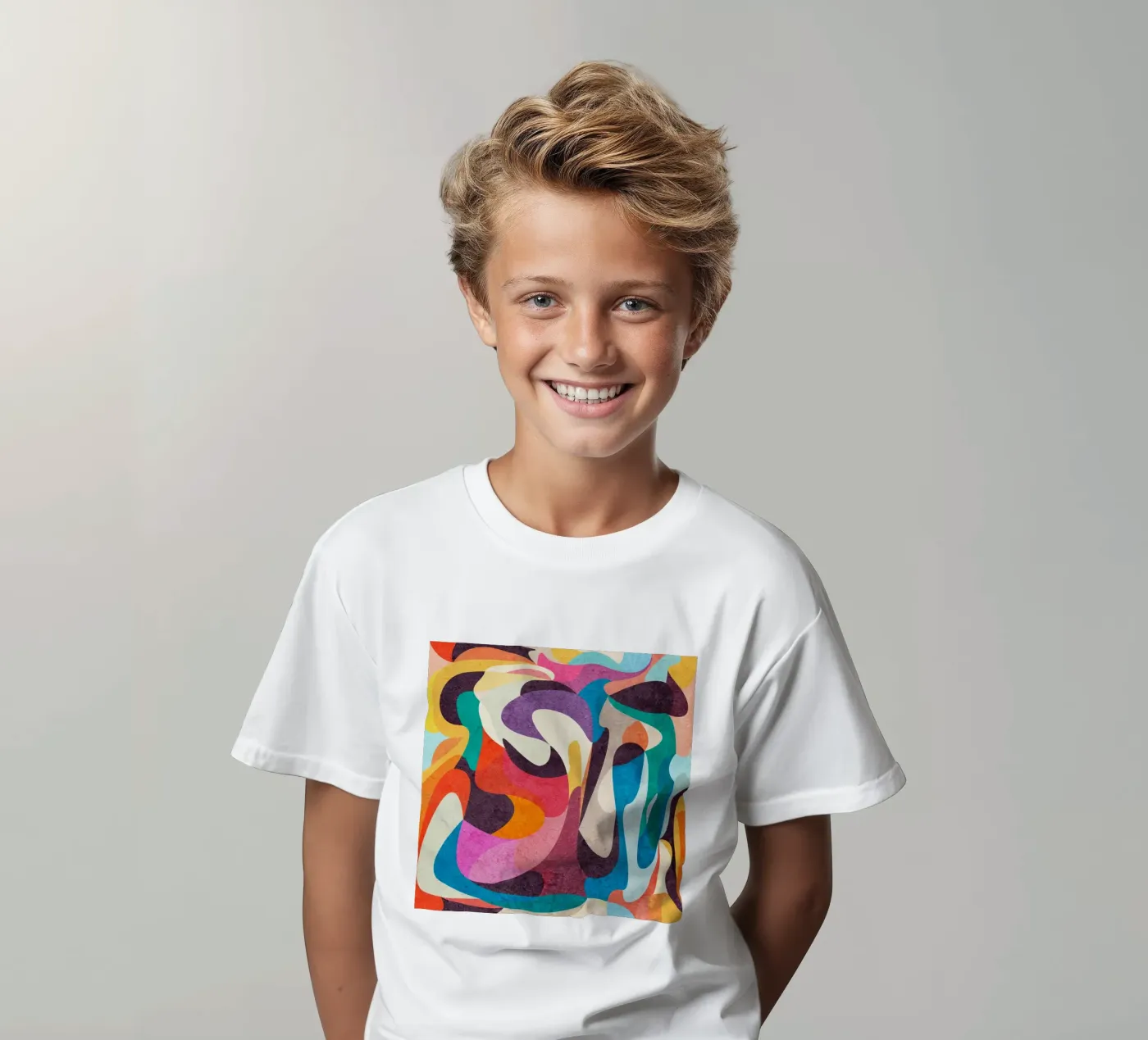 Törichte Linien Kinder T-Shirt von Abstract Joy