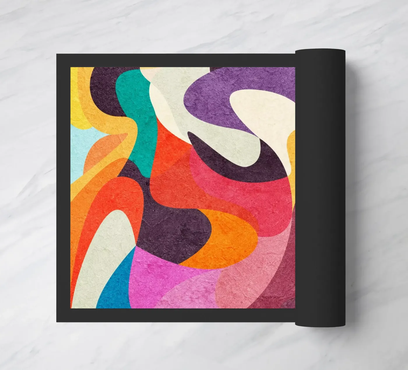 Dwaze lijnen deurmat van Abstract Joy