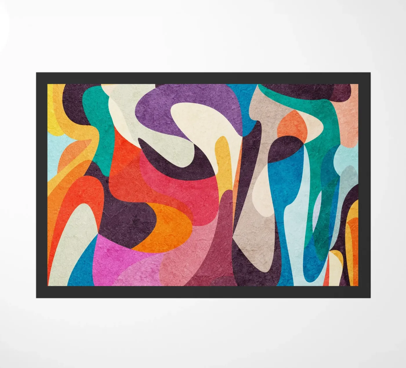 Dwaze lijnen deurmat van Abstract Joy