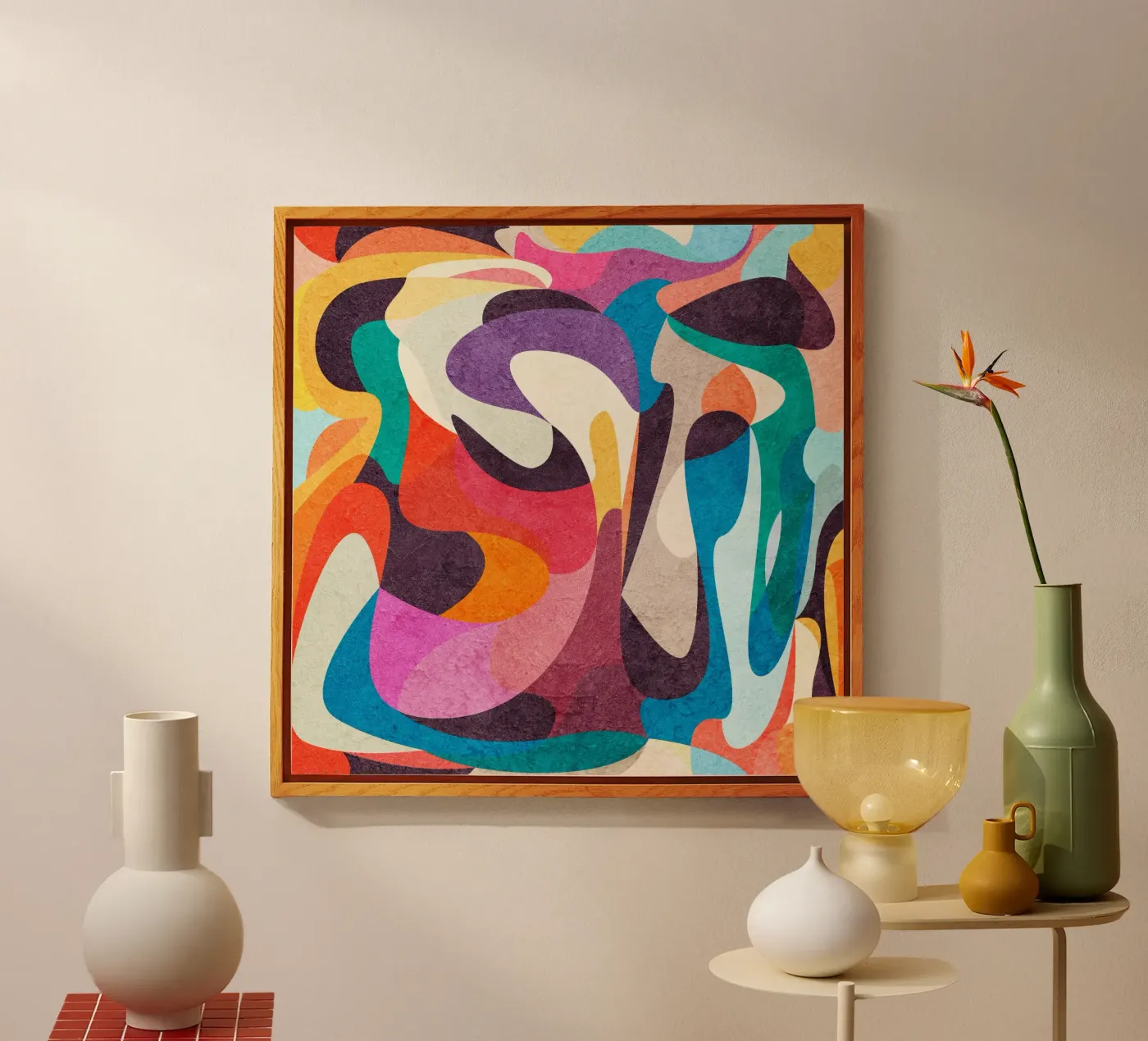 Foolish Lines acryl van Abstract Joy