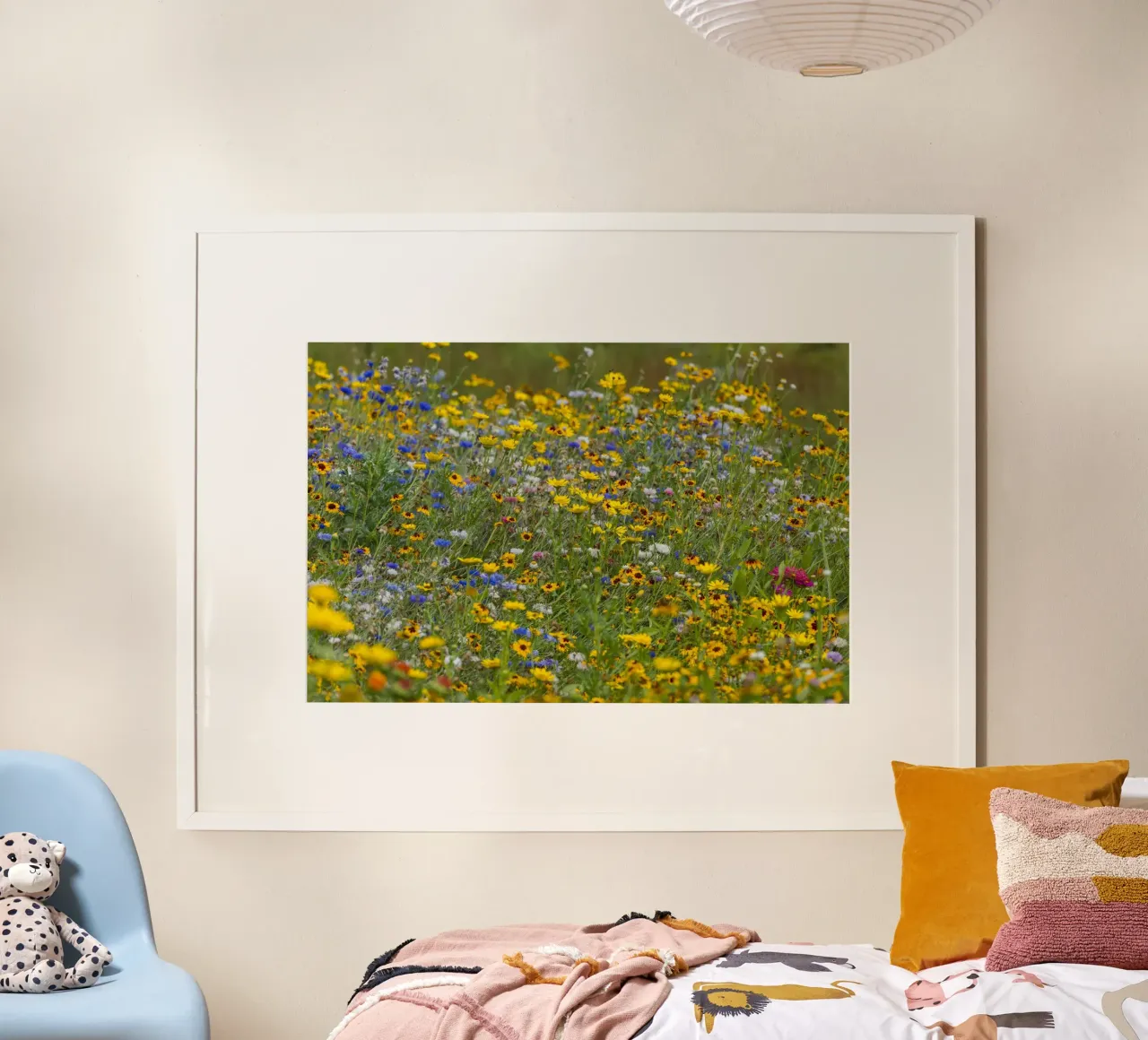 Flower filed with bright wild flowers poster da Curious Collections by Marielle Leenders