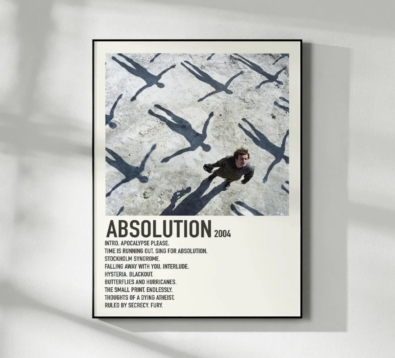 Muse Absolution Tracklists plexiglass da Linda Tobrut