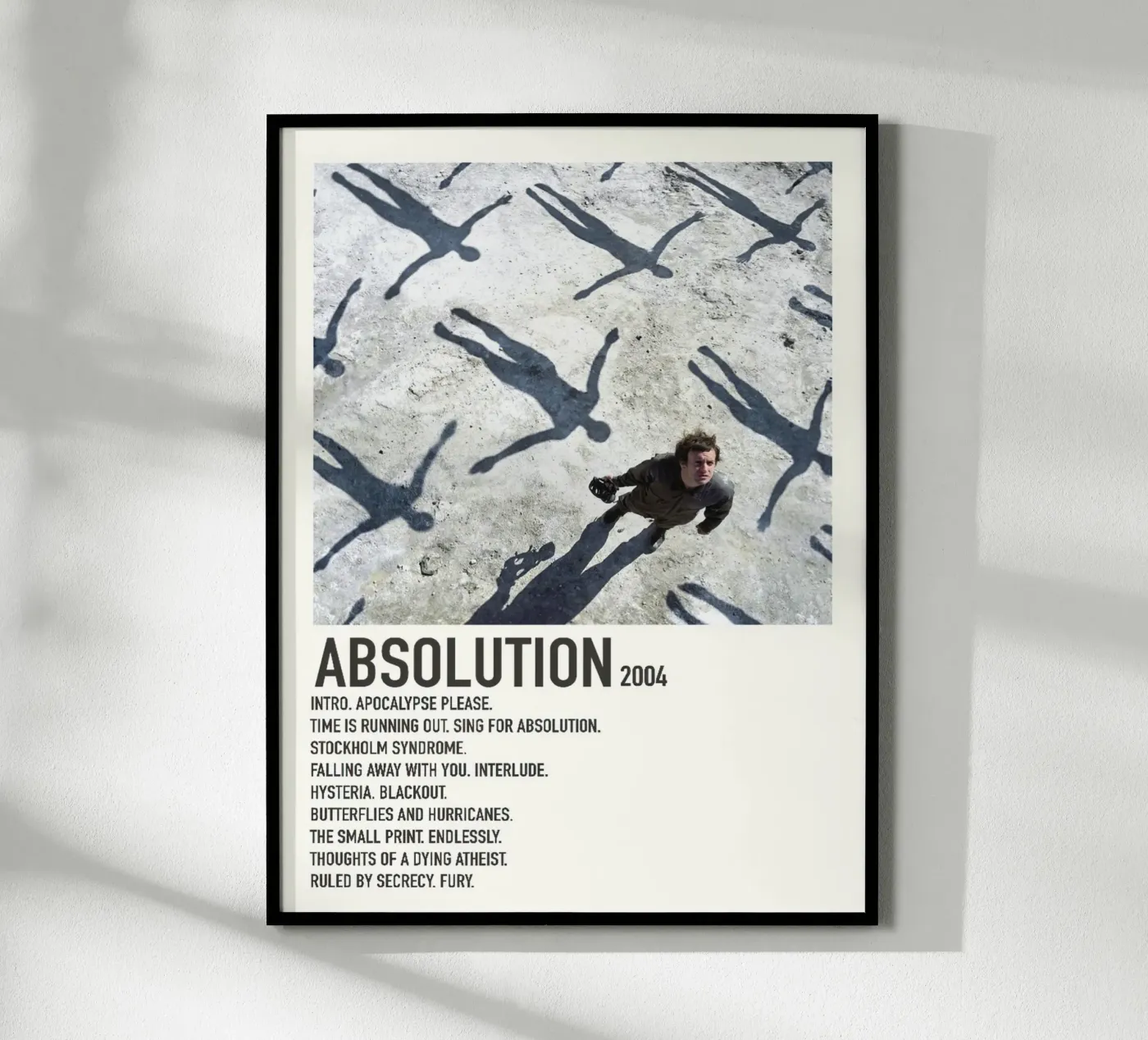 Muse Absolution Tracklists poster by Linda Tobrut
