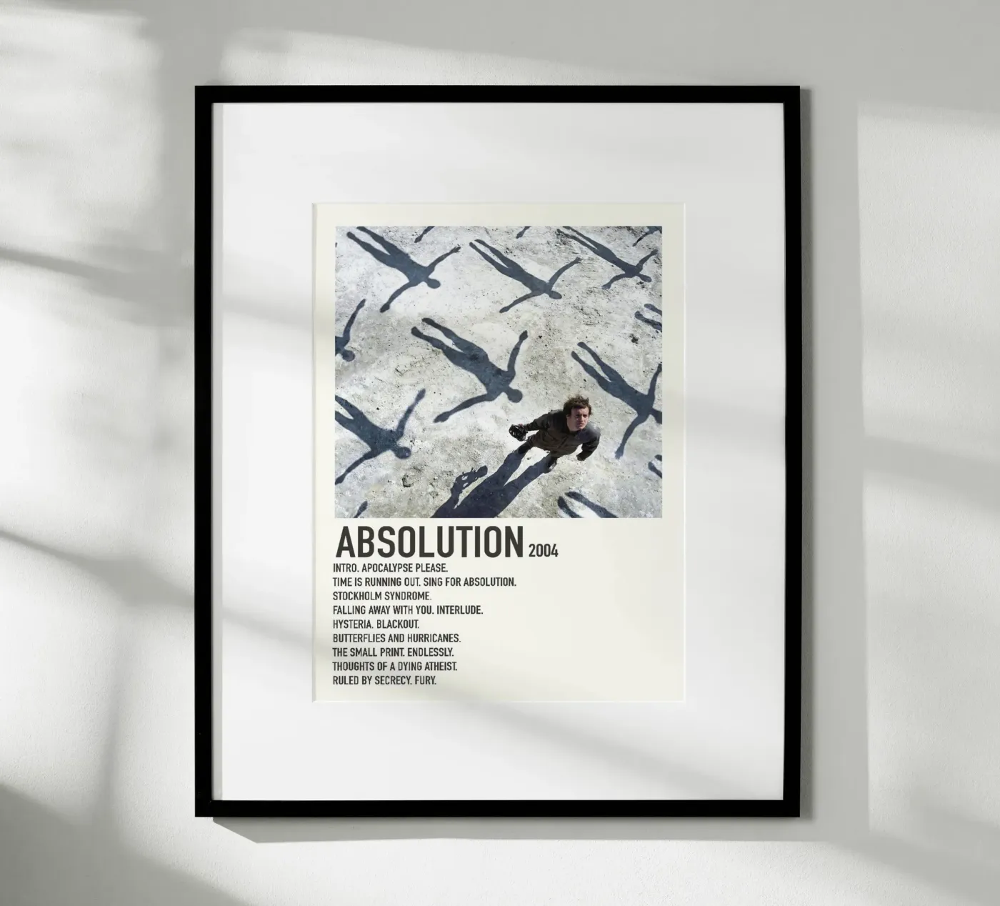 Muse Absolution Tracklists poster by Linda Tobrut