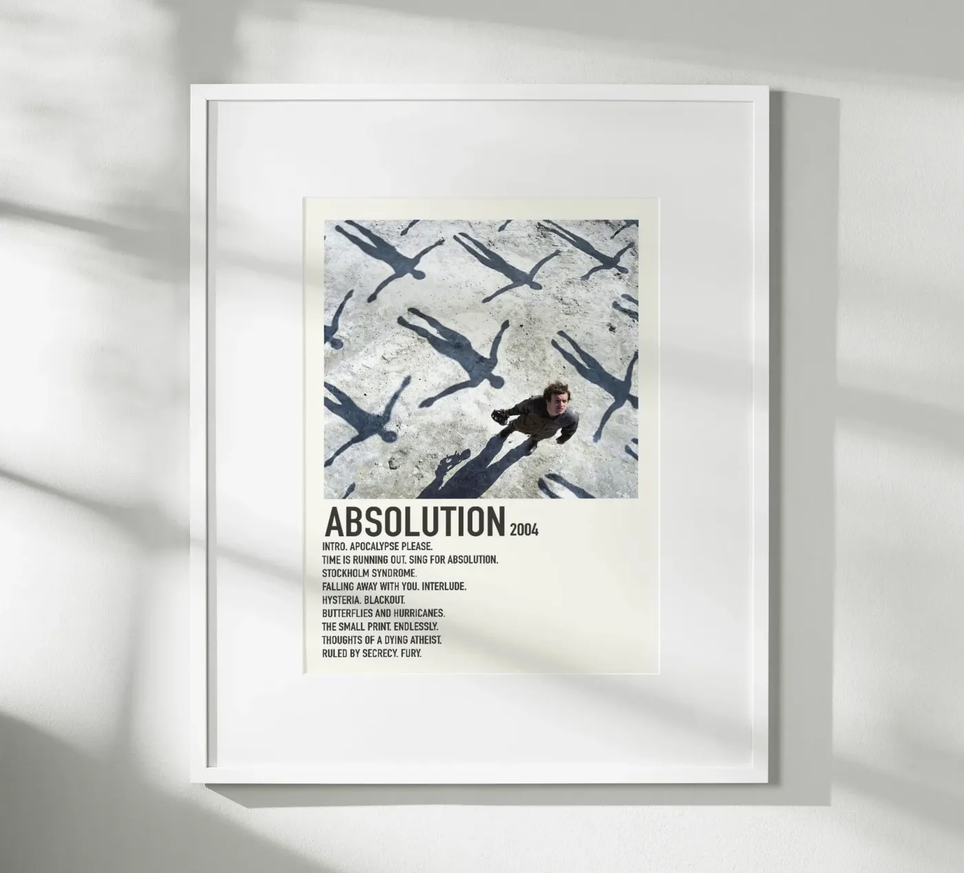 Muse Absolution Tracklists poster by Linda Tobrut