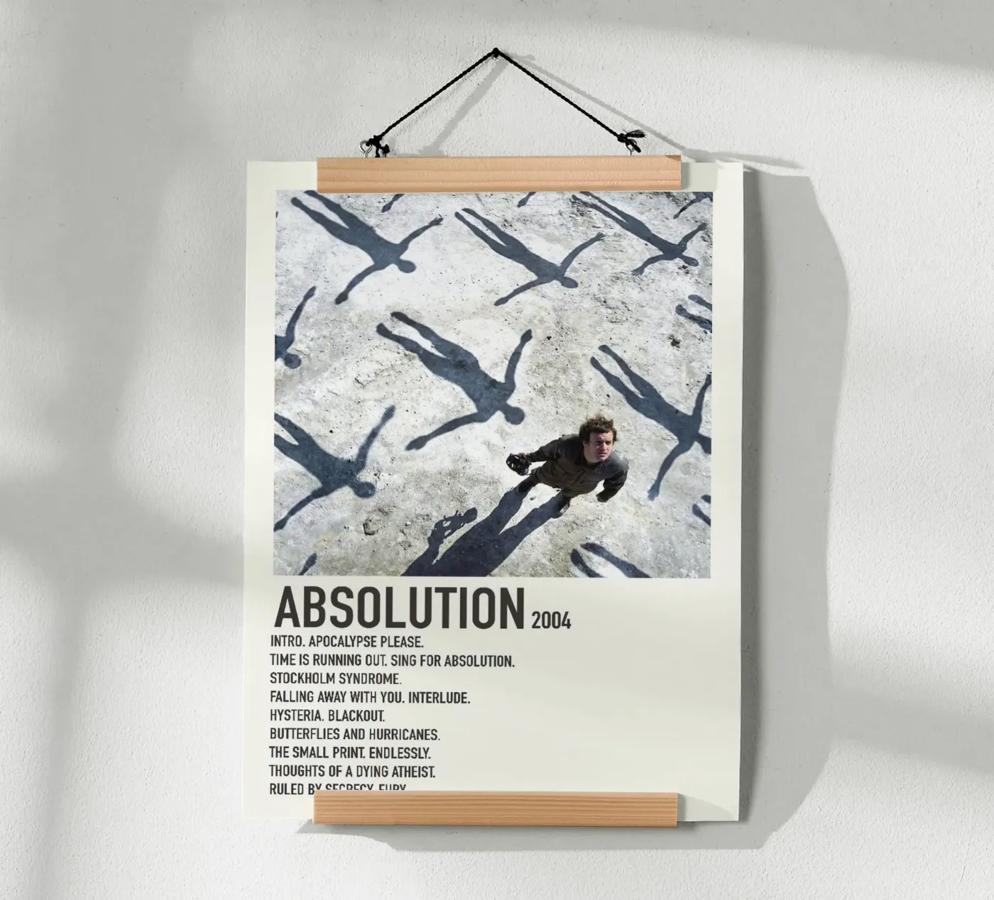 Muse Absolution Tracklists poster by Linda Tobrut