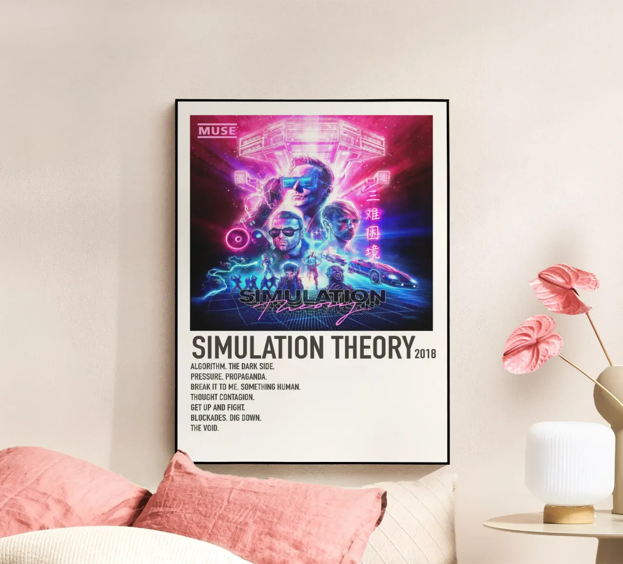 Muse Simulation Theory Tracklists acryl van Linda Tobrut