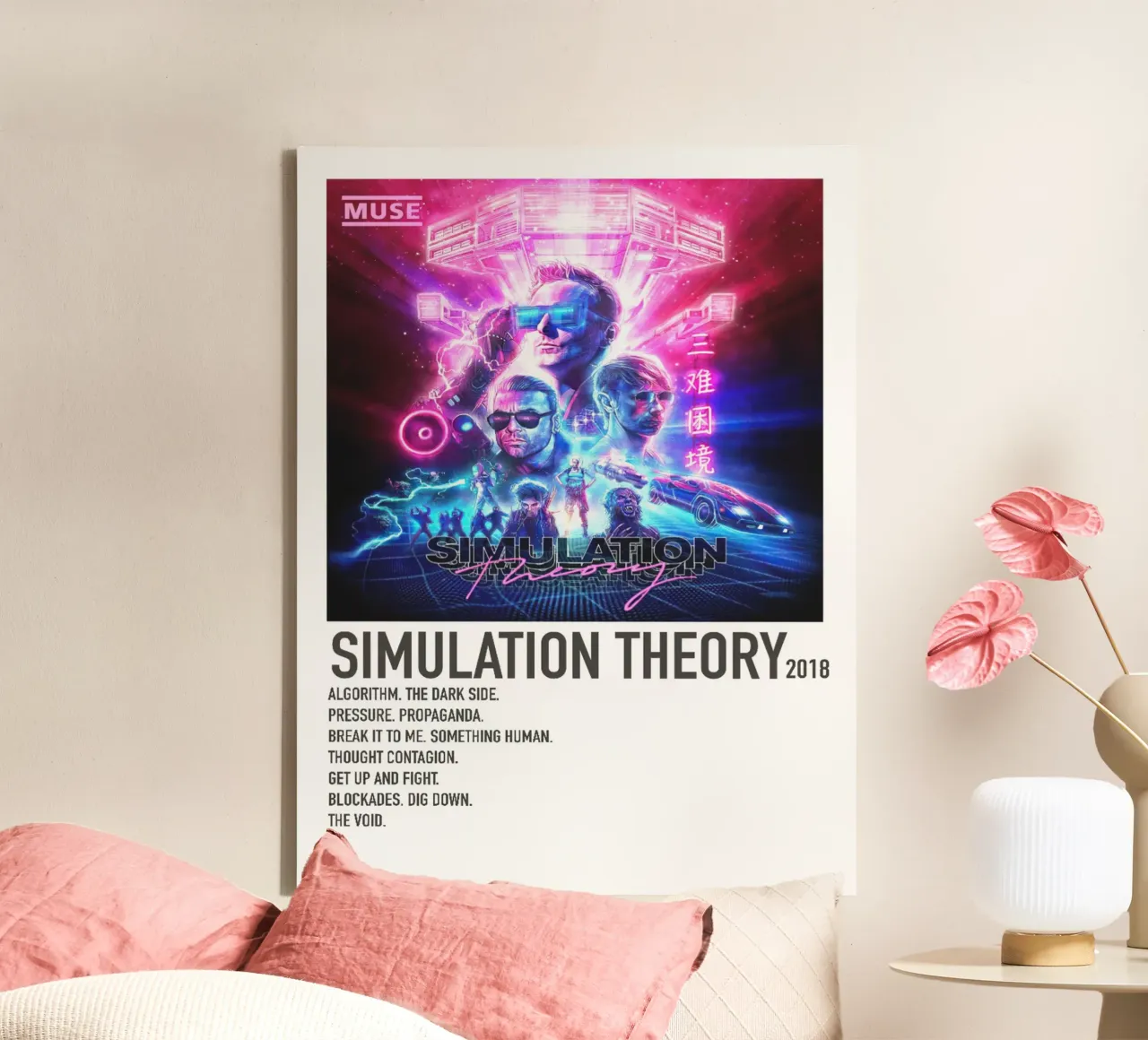 Muse Simulation Theory Tracklists tela da Linda Tobrut